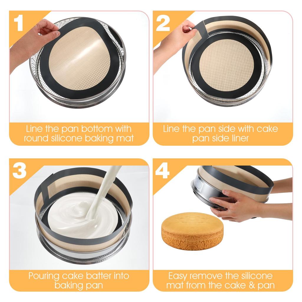 1/2/3set New Silicone Baking Mat Set Prevent From Sticking Bottom Side Easy Clean Nonstick Baking Cake Mat Kitchen Baking Tools