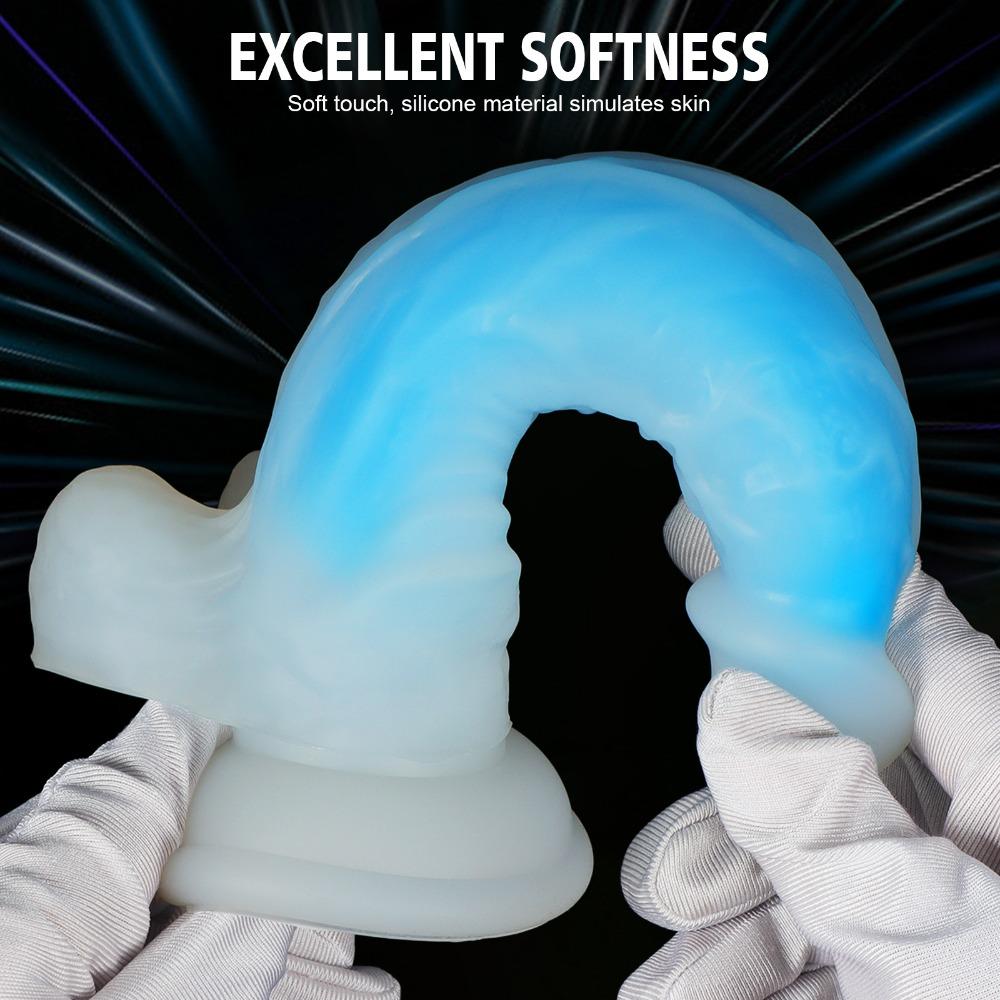 Female Realistic Dildo, Glowing Soft Silicone Penis, Clitoral & G-Spot Vibrator, Rechargeable Adult Sex Toy