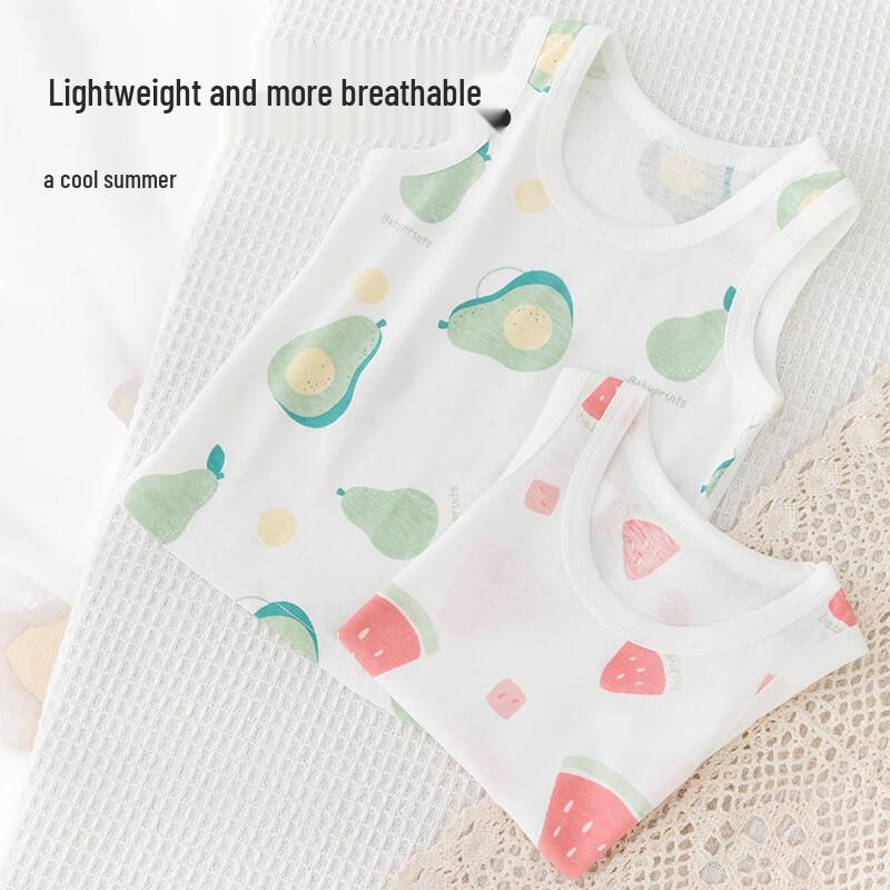 Babyprints Baby/Toddler Pure Cotton Summer Vest 2-Pack