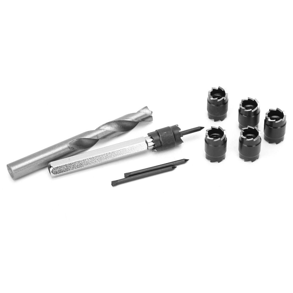 10Pcs 3/8" and 5/16" Sizes Spot Weld Cutter Set High Speed Steel (HSS) for Power Drill Rotary Spot Weld Cutter Hex Shank