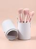 1pcs portable push-button PU leather makeup brush storage bucket with lid large capacity desktop travel makeup storage tool