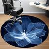 1pc Floral Bloom Office Round Area Rug, Indoor Mat Suitable For Office, Under Office Chairs Bedroom Living Room Home Decor, Room Deco 058