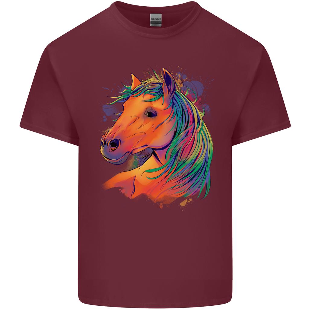 Horse Head Equestrian Unisexs Light Cotton TShirt