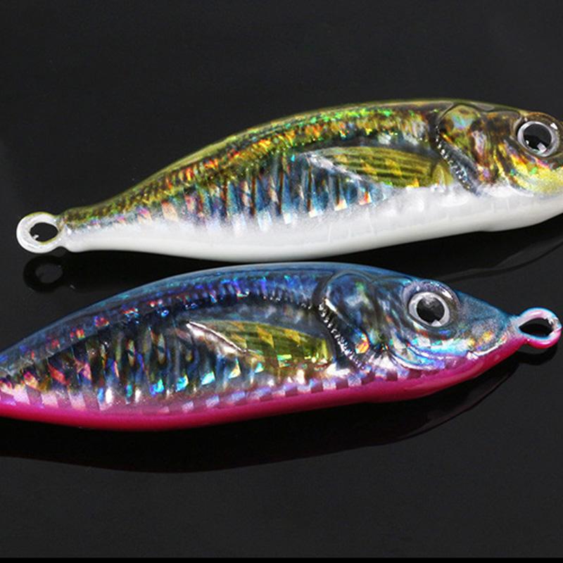 3D Inkjet Printing S-shaped Iron Plate Bait Luminous Long-range Bionic Bait Deep-sea Boat Fishing Bait