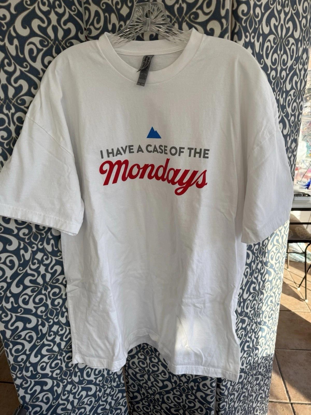 

Coors Light T- Shirt I Have a Case of the Mondays Men s XL White, S/S S