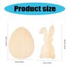 5PCS Rabbits Eggs Shaped Wood Slices Unfinished Wood Slices Wood Cutouts for Home Decoration Painting Art Craft