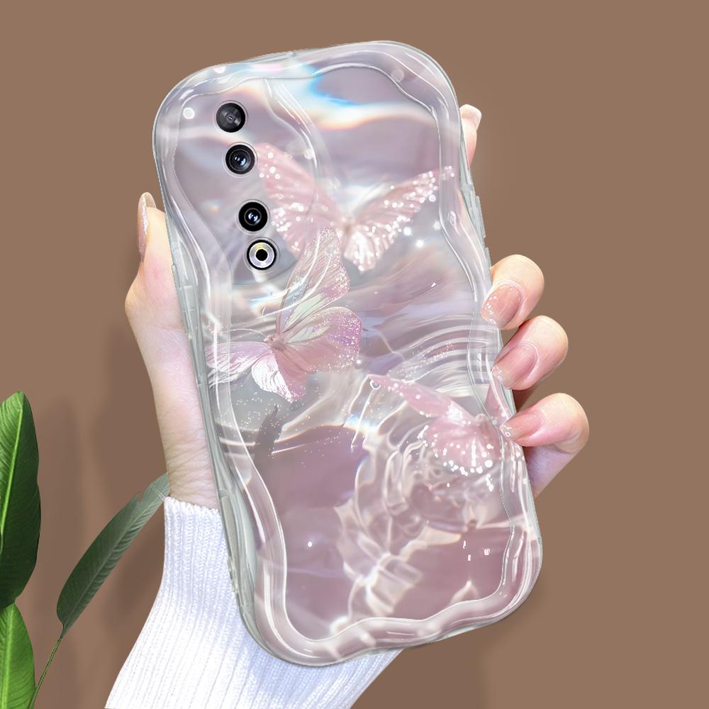 

Милый мультяшный узор, кремовая текстура, мягкий силиконовый чехол с волнистыми краями, чехол для телефона для Huawei Honor Infinix Tecno iPhone Infinix Note 30 прозрачный