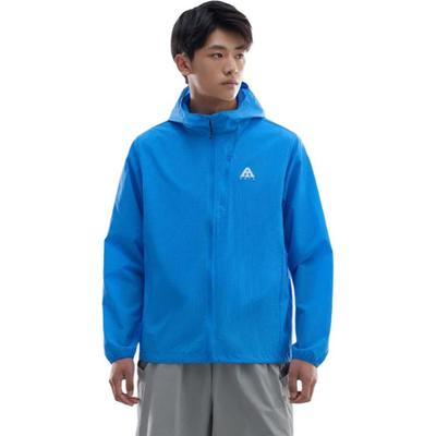 Comfortable Casual Simple Hooded Loose Sports Zipper Breathable Jacket Men Jackets Sky-Blue 952526603-5