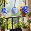 K1AE Handgefertigtes Blau-Weißes Keramik-Festivalschmuck-Set aus 6 Stück Elegante Weihnachtsdekorationen für den Baum