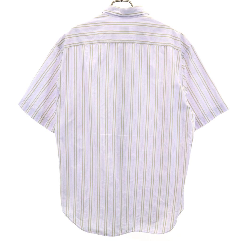 ARMANI Collezione Striped Pattern Short sleeve shirt XL Purple COLLEZIONI Men's Used