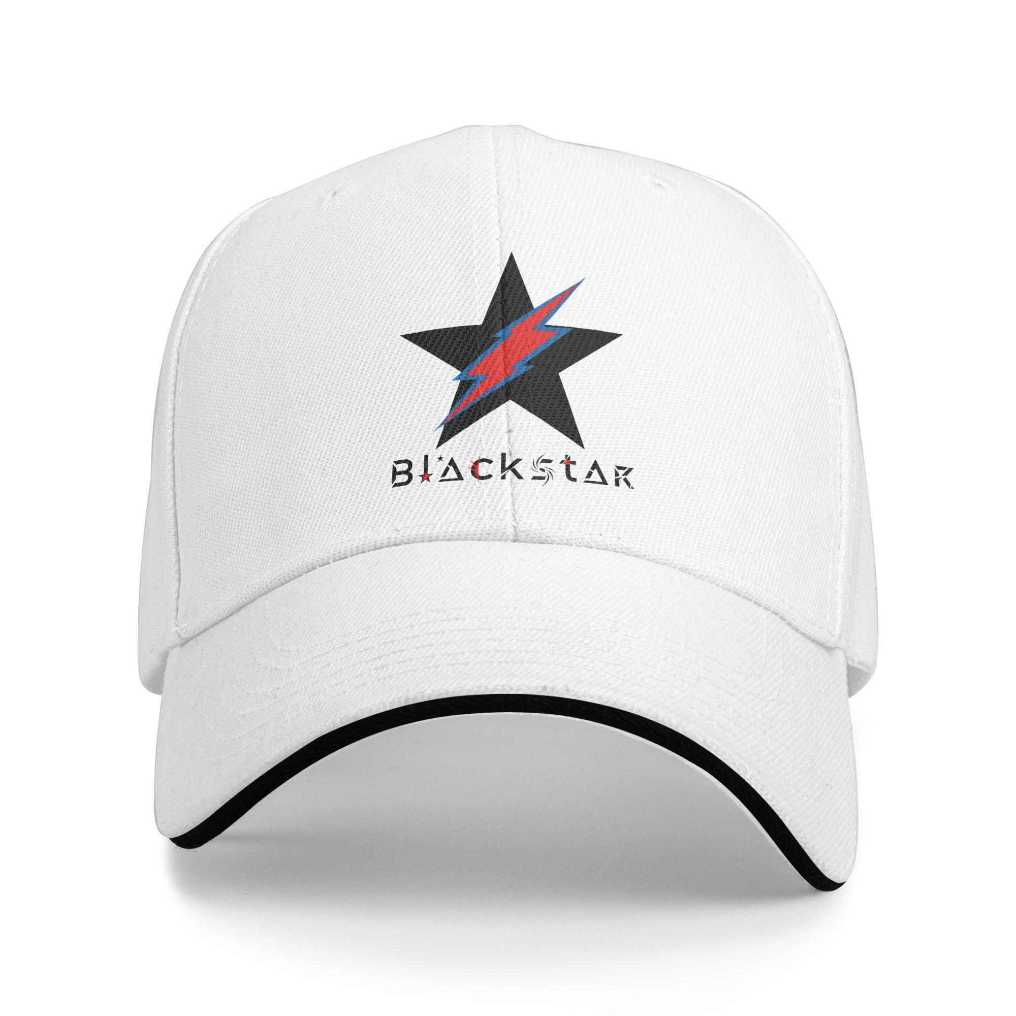Davids Bowie Blackstar Sandwich Kappe Unisex, Modische Kappen Sportkappe Verstellbare Polyester Baseballkappen Hohe Qualität One Size white