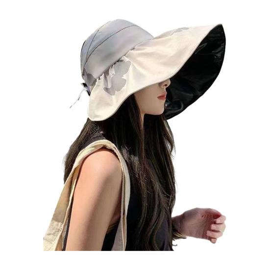 Bucket Hat Empty Top Sun Protection UPF50+ Wide Brim Summer Hat Women Lightweight Foldable Outdoor Travel Hat