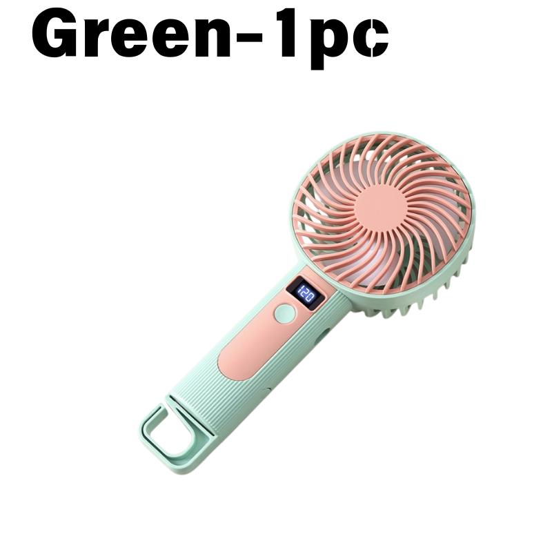 USB Charging Handheld Fan Digital Display Stand Hold Dual Use Compact Portable Electric Fan 120 Levels Adjustable Wind Speed