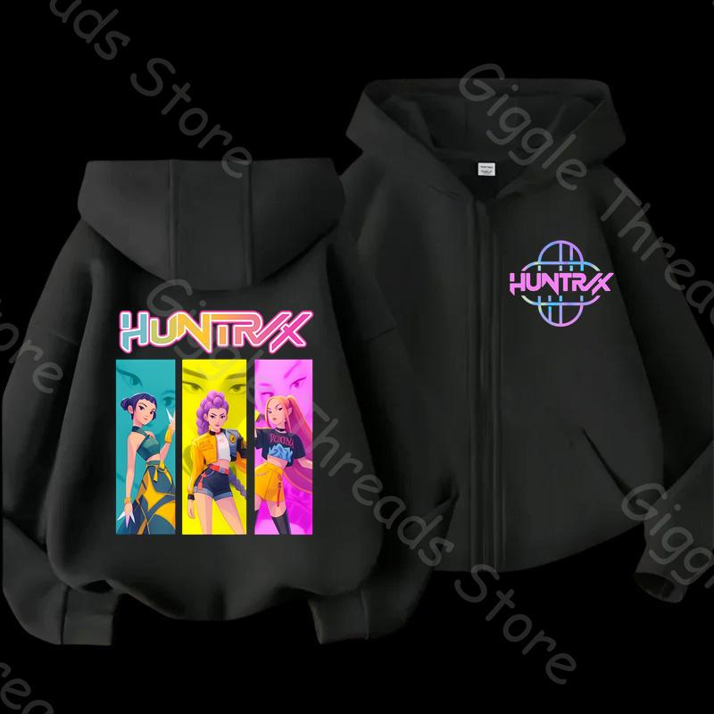 Fantastischer K-POP Dämonenjäger Kinder Zip-Up Hoodie 2025. Gemütliche Cartoon-Jacke für alle Kinder, Jungen und Mädchen. Weltweiter Favorit