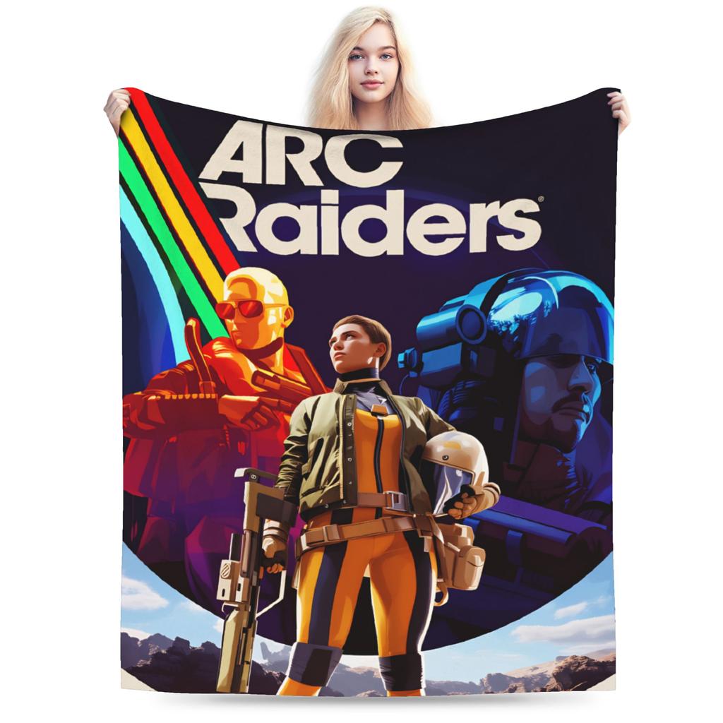 Soft Blankets Kids Adult Decorative Vintage Arc Raiders Dude I Said Friendly Throw Blanket  Flannel Bedspread Sofa Bed Cover