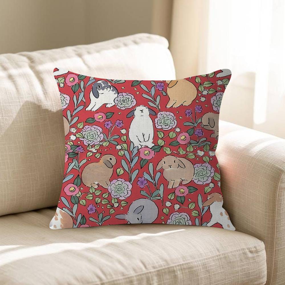 Wildblume Wildwiese Hirsch Ente Kissen Geschenk Heim Büro Dekoration Schlafzimmer Sofa Auto Kissenbezug Hülle 45x45