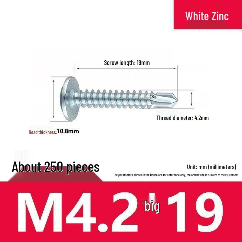 Phillips Head Self-Tapping Drill Tail Metal Screw for Color Steel Tile