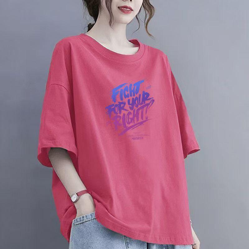 Cotton Apricot Short-sleeved T-shirt Female Summer 2024 New Niche Design Sense Loose Hong Kong Flavor Chic Tops