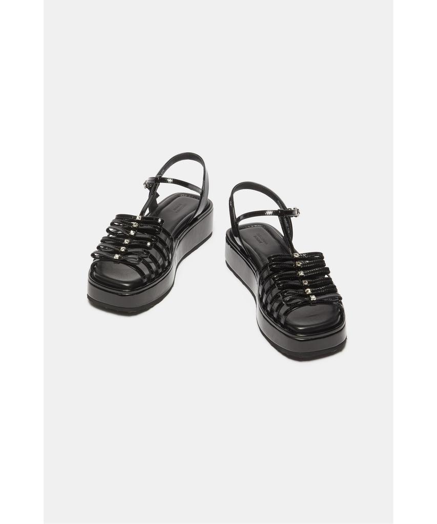 Suecomma Bonnie Multi-Strap Platform Sandals(Black)_Dg2Am26039Blk