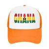 Ghana  Sun Hats  Streetwear UnisexTeens Mesh Trucker Hat Wholesale Custom DIY Running Hippie Snapback Cap Gift Idea