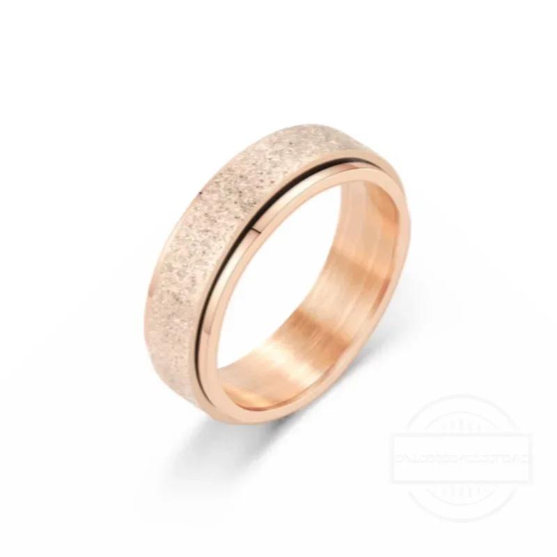 6mm Anxiety Fidget Spinner Rings for Men Smooth Stainless Steel Spinning Rotating Ring for Women Anti Stress Jewelry Gift
