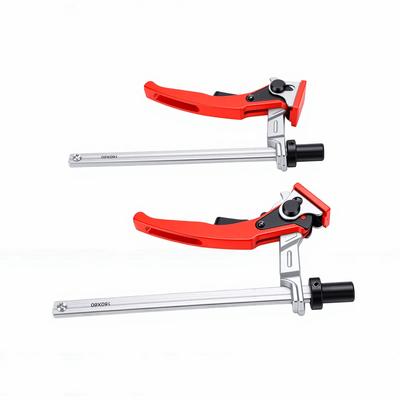 2Pcs Welding Table Clamps for 3 4in Holes 6 5 16in Clamping 2 5 16in Throat Depth Cr Steel Fixture for Woodworking