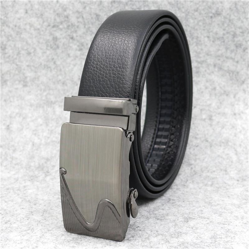 Hi Men's Leather Belt Luxury Designer Belts Men High Quality Male Metal Buckle Belt