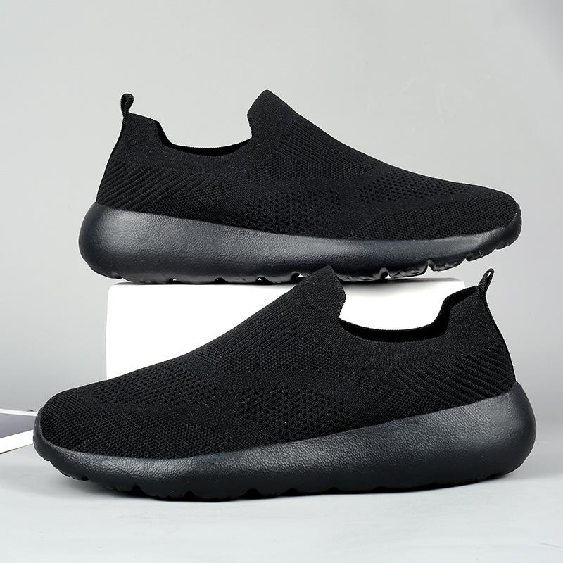 Men s Plus Size Flyknit Breathable Running Shoes - Lightweight, Casual Mesh Design for Spring & Autumn 37