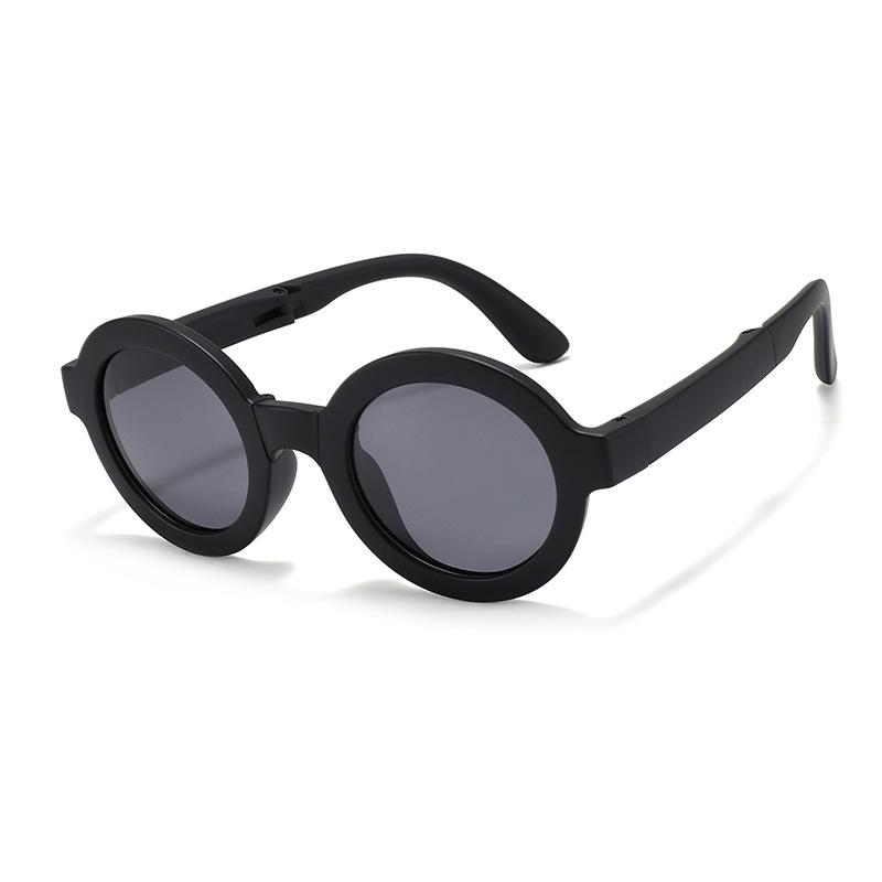Childrens Sunglasses Foldable Round Frame Summer Outdoor Sun Protection Uv
