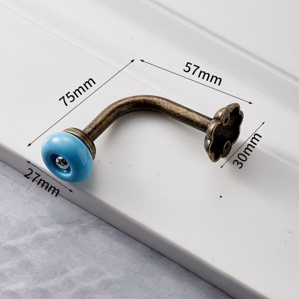 

Zinc Zinc Zinc Alloy Ceramic Coat Hook Double Hole Bathroom Coat Hanger Retro Wall Hook Bedroom