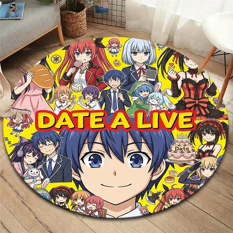 Date Live Round Area Rug Carpet Rug For Living Room Bedroom Sofa Playroom Decor Nonslip Floor Mat