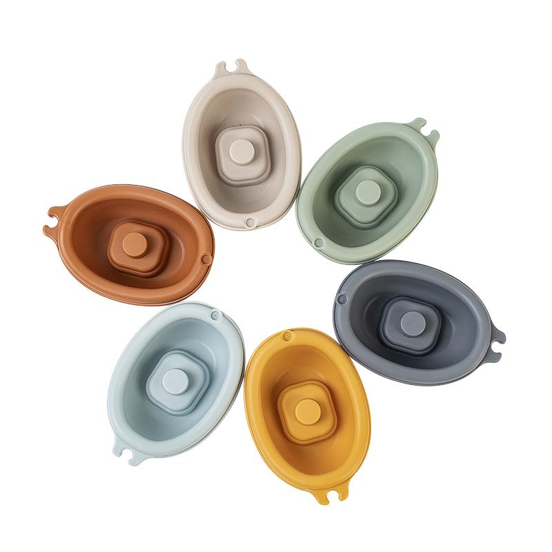 Sada hraček do koupele pro miminka Plovoucí lodičky pro kojence 18 měsíců a batolata 1-5 let Silikonová zvířátka maňásci na prsty Hračka do sprchy Hračka do vany