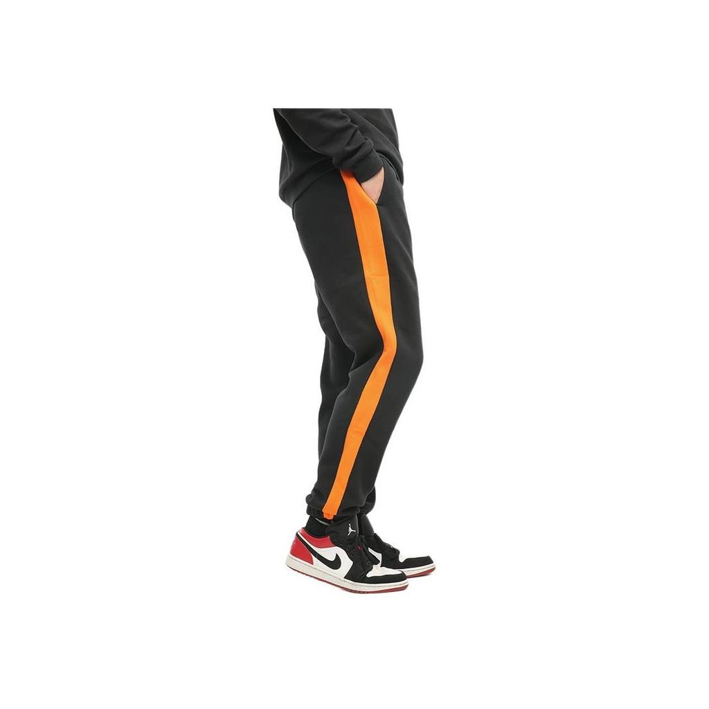Puma Iconic T7 Relaxed Contrast Drawstring Casual Joggers Men Bottoms Black Orange 530373-51