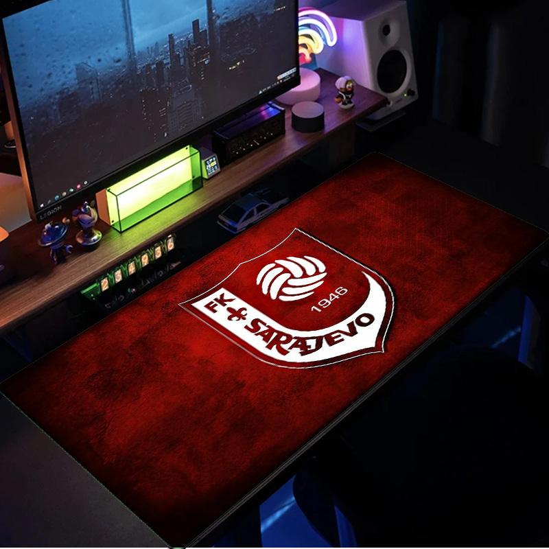 Fk Sarajevo Crest Emblem mouse pad, rubber base, esports desk mat, mouse pad for gamers and office use, gaming desk , easy to clean mat