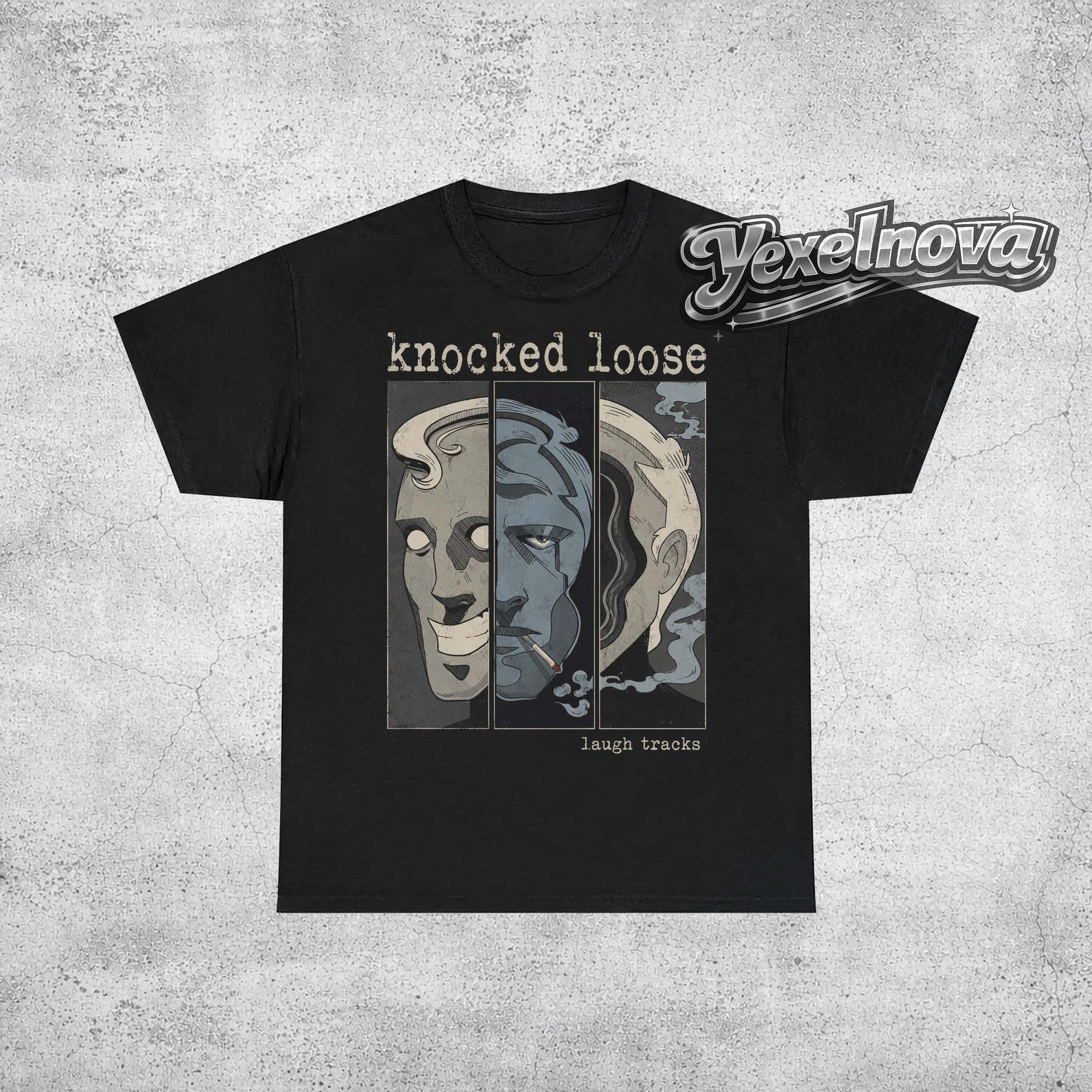 Knocked Loose Laugh Tracks T-Shirt | Metal Punk Music Band Merch 3XL