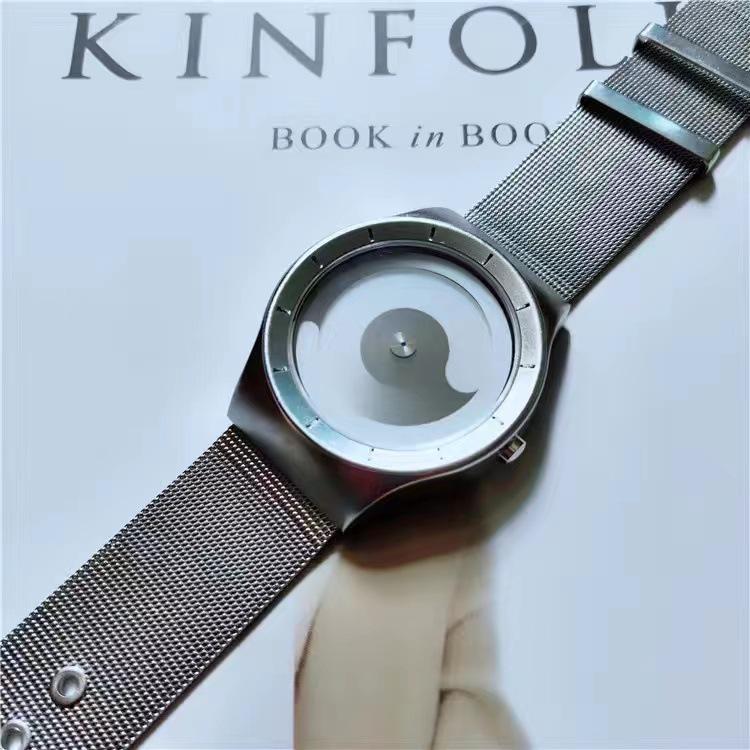 Innovative Men's No-Hands Swirl Quartz Watch – Waterproof, Stylish, and Perfect for Students
