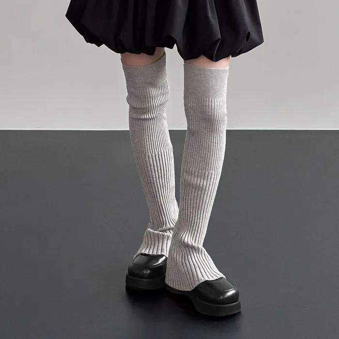 Snap Knit Leg Warmer / Grey