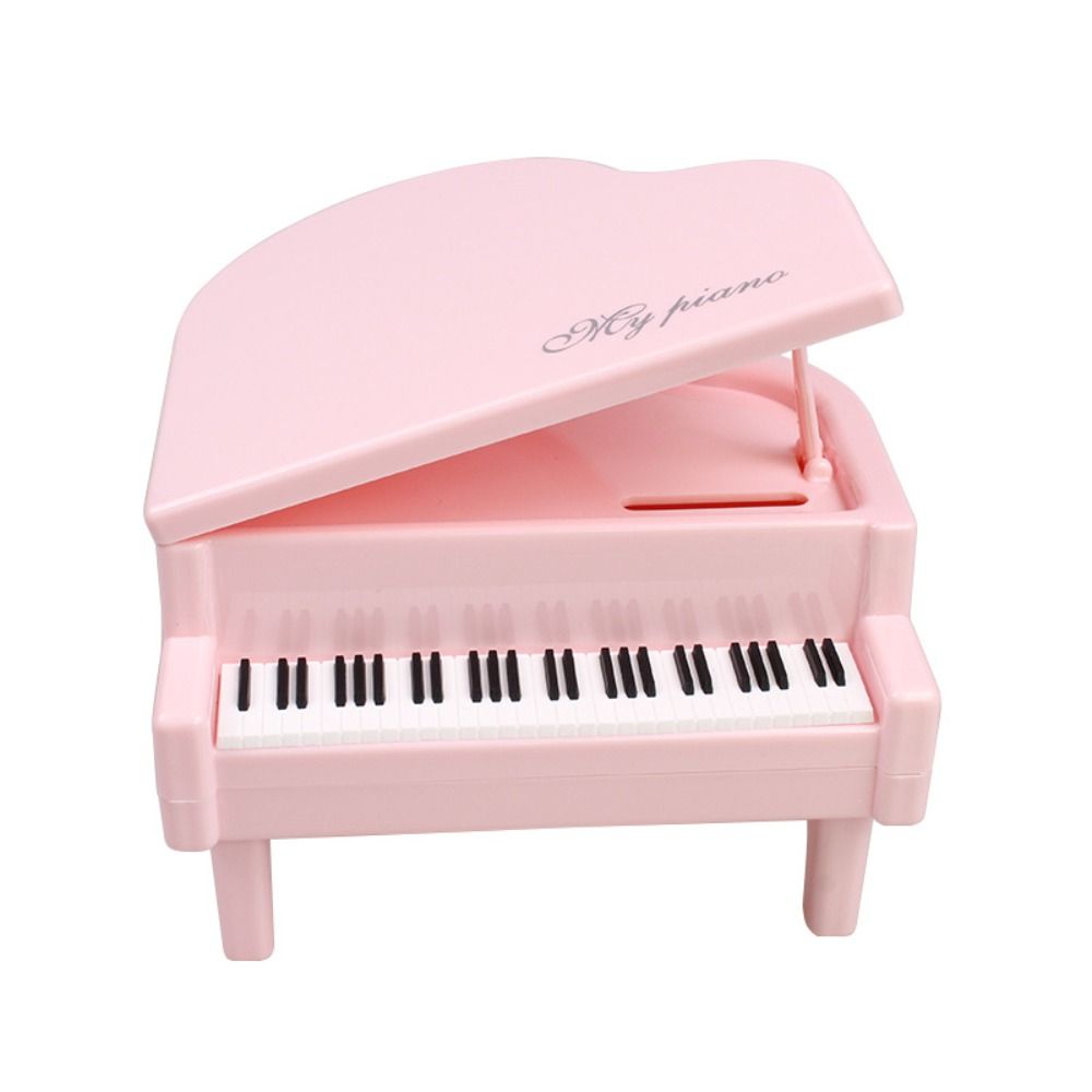 Cute Piano Modeling Piggy Bank Piano Shape Coin Storage Jar Simulation Piano Coin Box  School
