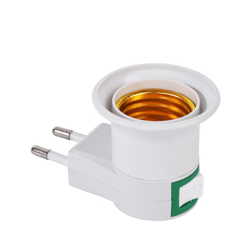 110V-250V Lamp Socket With Power Outlet Plug In Light Bulb Socket With Switch For US EU Plug Home Lighting Accessories