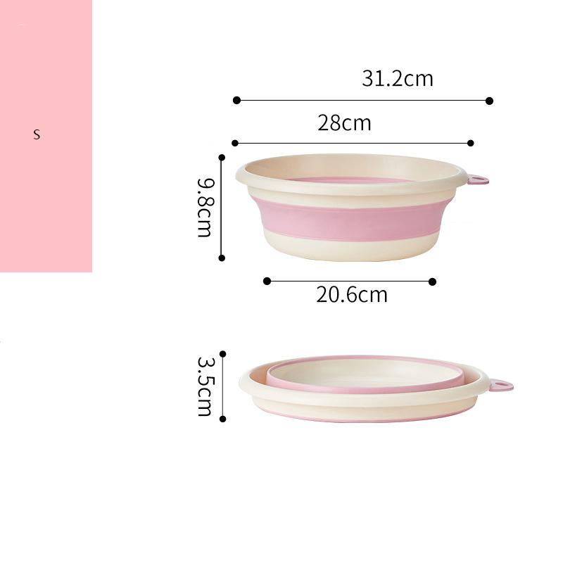 Children's Folding Basin for Household Use, Baby's Hand and Foot Washing Basin, Wall Mounted Foldable Thick Vegetable Washing Basin