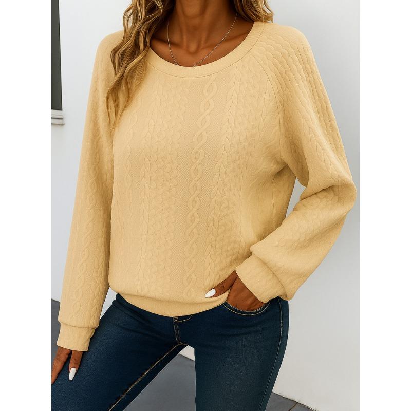 New Women's Casual Round Neck Long Sleeve Pullover Loose Solid Color Multi-color Women's Sweatshirt