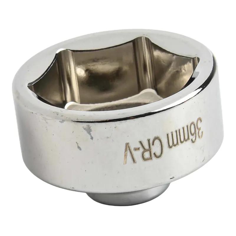 Oil Change Silver 36mm Wrench 3 8 Inch Drive Wrench Oil Filter Wrench 3 8 Drive Socket Compatibility With Ratchet