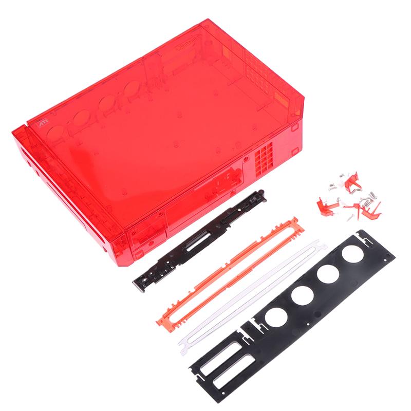 

1Pc Plastic Full Case Cover For Wii Game Console Housing Shell With Buttons Transparent Housing Shell Case красный