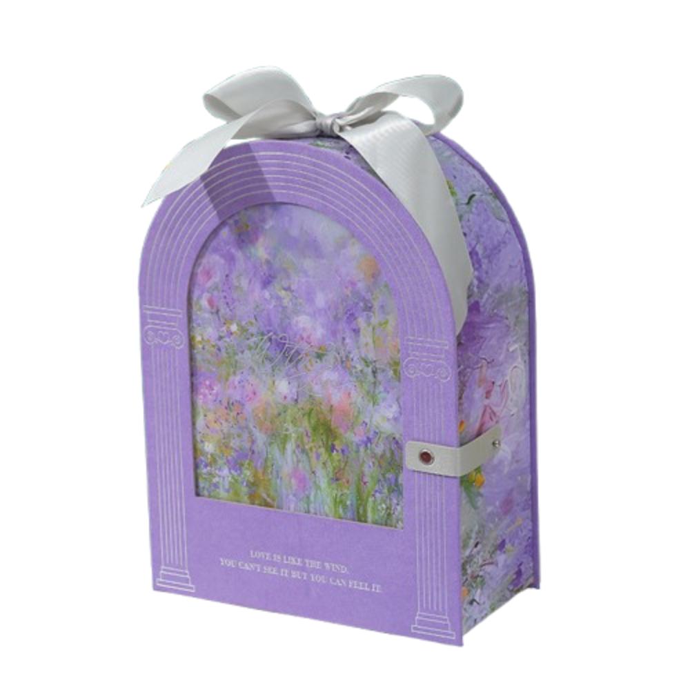 

Suede Texture Wedding Gift Box Flower Printed Bridesmaid Gift Box Candy Box Bridesmaid Gift S