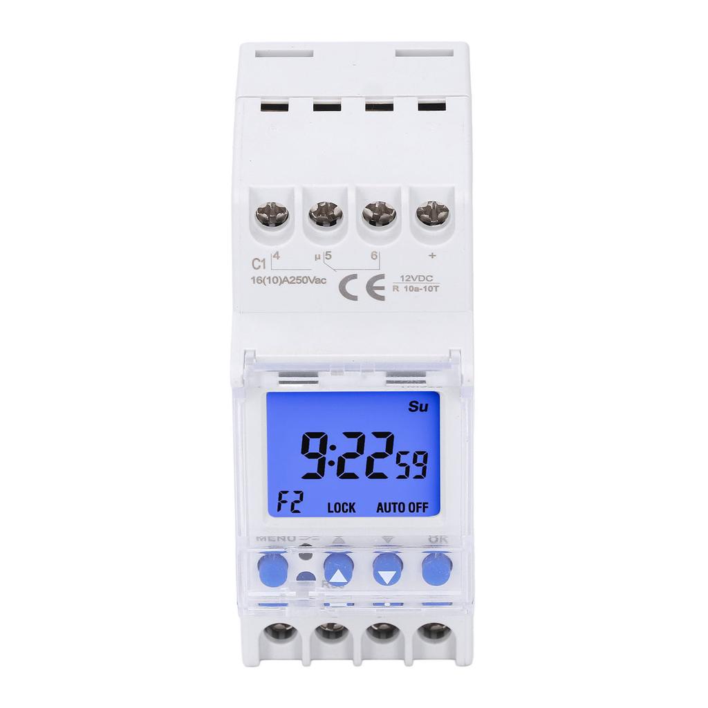 Comutator temporizator programabil 24 ore 7 zile Montare pe șină DIN 2 canale 8 setări On Off Modul comutator temporizator 1