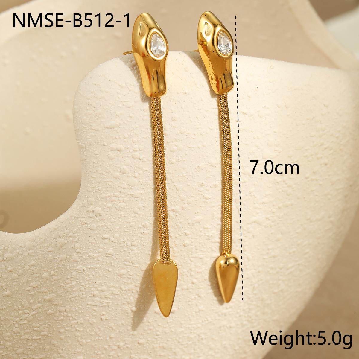 GEMCHIC Women s Luxury Gold Snake Earrings Long Chain Drop Jewelry Fashion Statement Accessories 18K