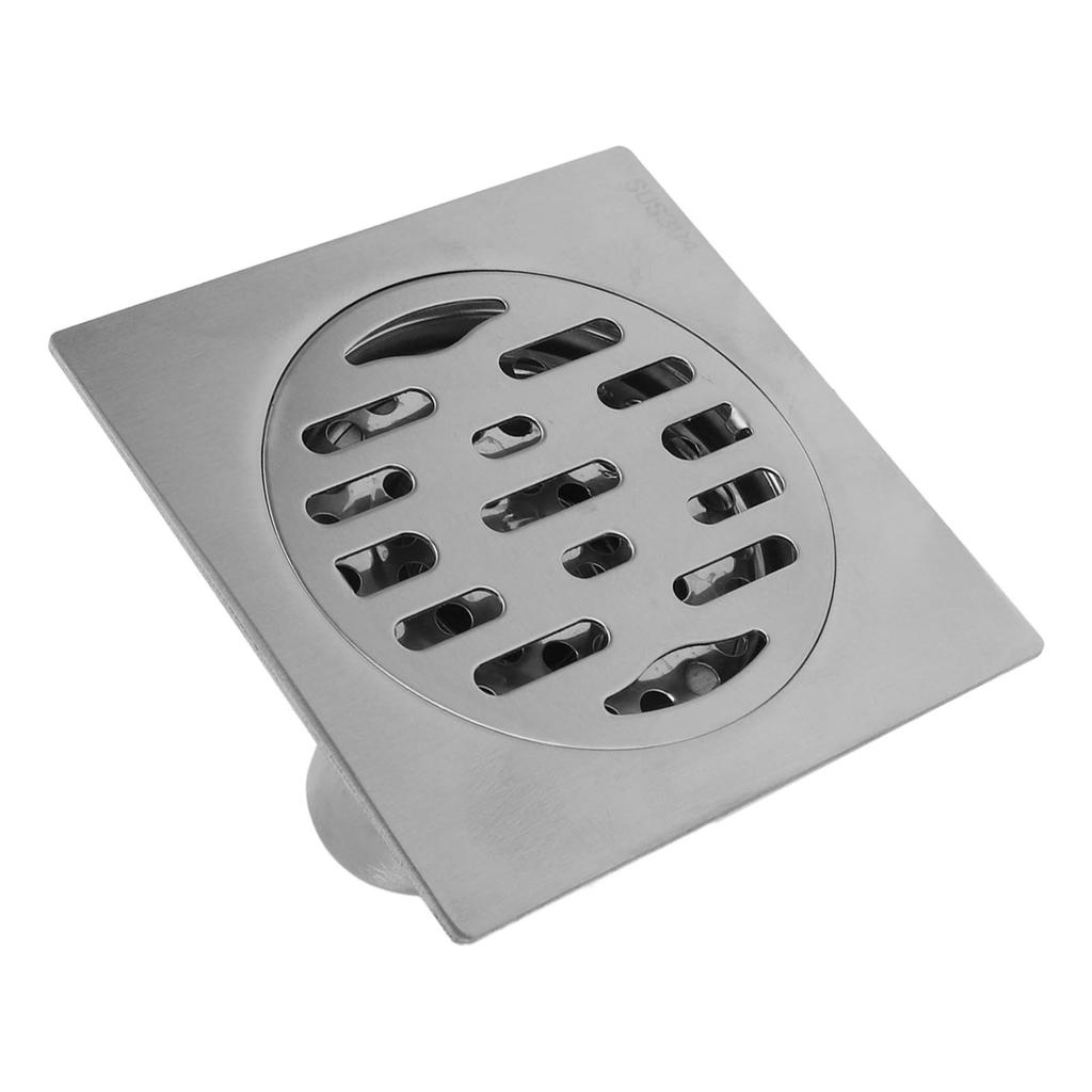 Square Shower Drain Kit 4.3in Stainless Steel Anti Clogging Odor Free Floor Drain for 50mm 75mm