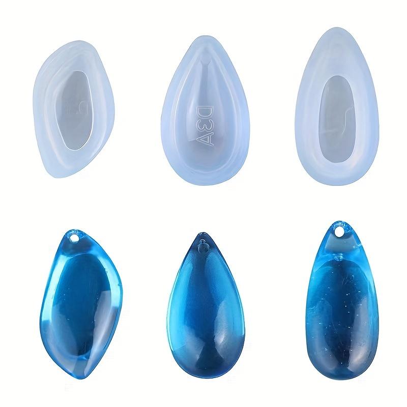 3Pcs/set  Jewelry Silicone Resin Mould - Droplet and Oval Pendant Casting Mould for DIY Epoxy, Tool for Unique Resin Artwork and Accessories