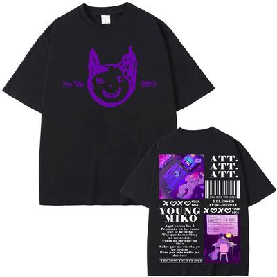 Young Miko Hip Hop T-shirt Graphic Printing Gothic Grunge Tee-shirt Short Sleeve Comic O-neckTshirt Camiseta Hombre Casual Tees