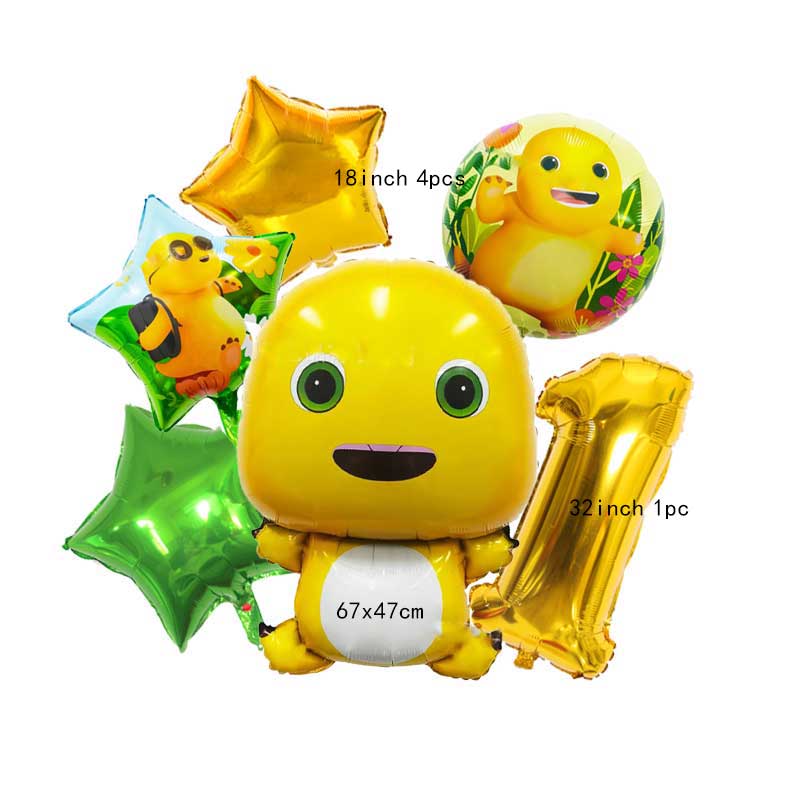 duangduang Cute Yellow dinosaur Balloon Girl Birthday Party supplies Arch Room Home Decoration Boy Gift baby Shower